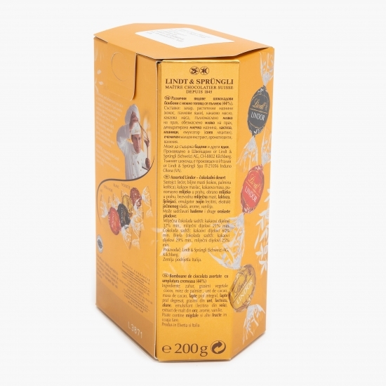 Bomboane cu ciocolată asortate cu umplutură cremoasă 200g
