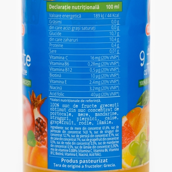 Suc de 9 fructe cu 7 vitamine 1l