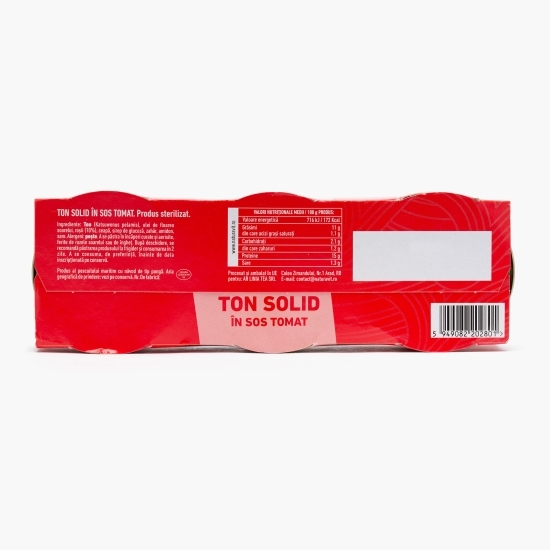 Ton solid în sos tomat 3x80g