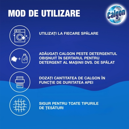 Pudră anticalcar pentru mașina de spălat 4 în 1, 10 spălări, 500g