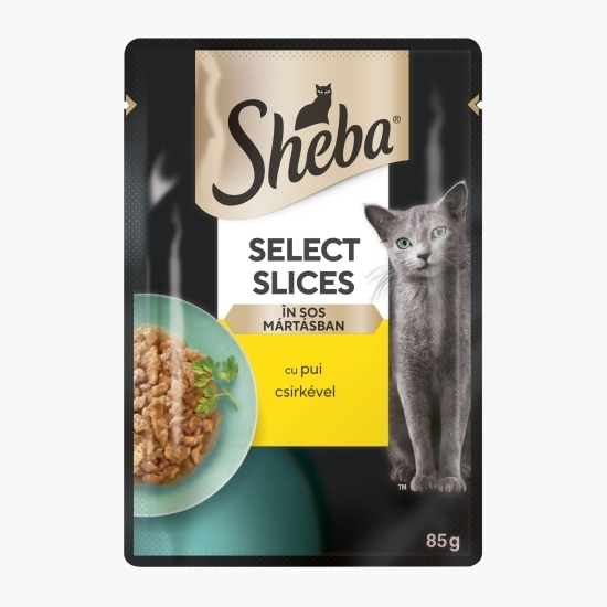 Hrană umedă pentru pisici adulte, 85g, cu pui în sos 
