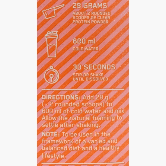 Proteine vegetale zero zahăr Gold Standard Clear Plant, aromă piersici, 280g 