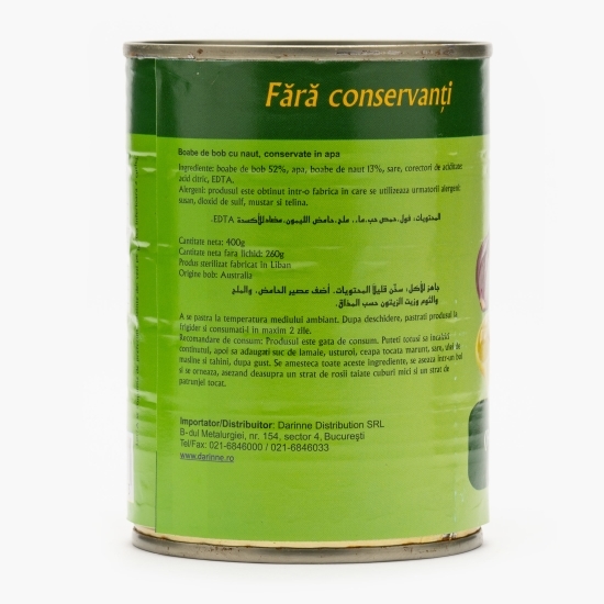 Boabe de bob cu năut conservate în apă 400g