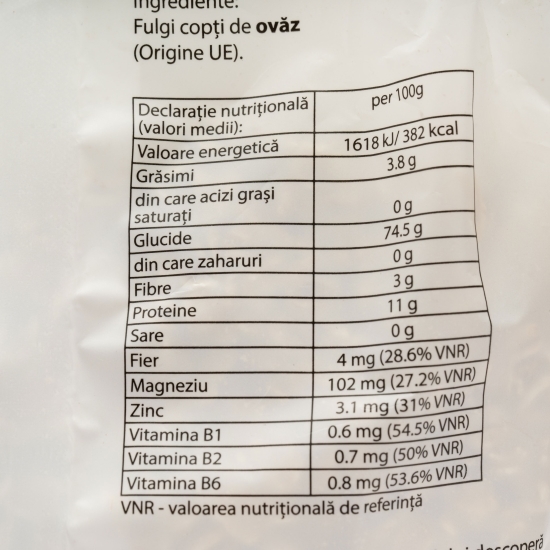 Fulgi de ovăz crocanți 250g
