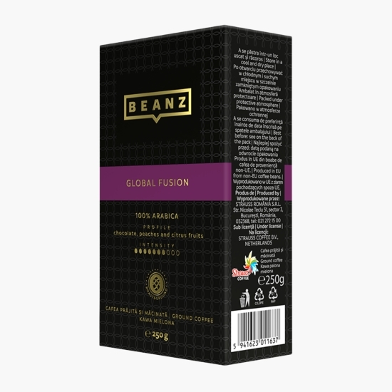 Global Fusion 250g, cafea prăjită și măcinată