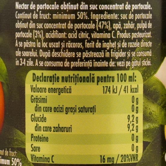 Nectar de portocale, cu pulpă 1l