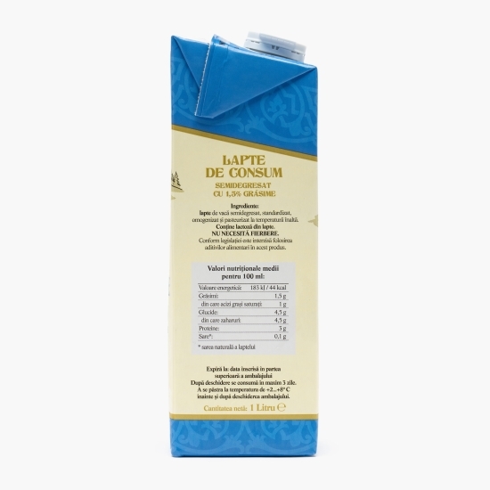 Lapte de consum 1,5% grăsime 1l