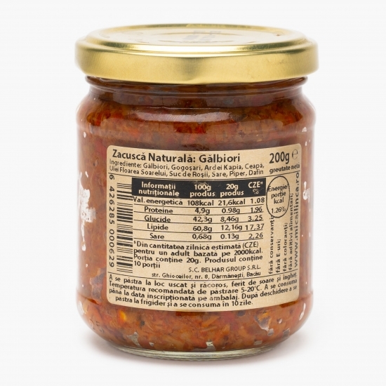 Zacuscă naturală de gălbiori 200g