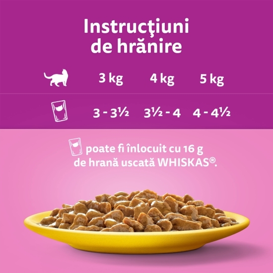 Hrană umedă pentru pisici adulte, 4x85g, carne de pasăre în sos 