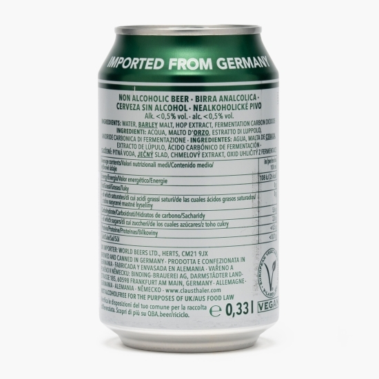 Bere blondă premium fără alcool doză 0.33l