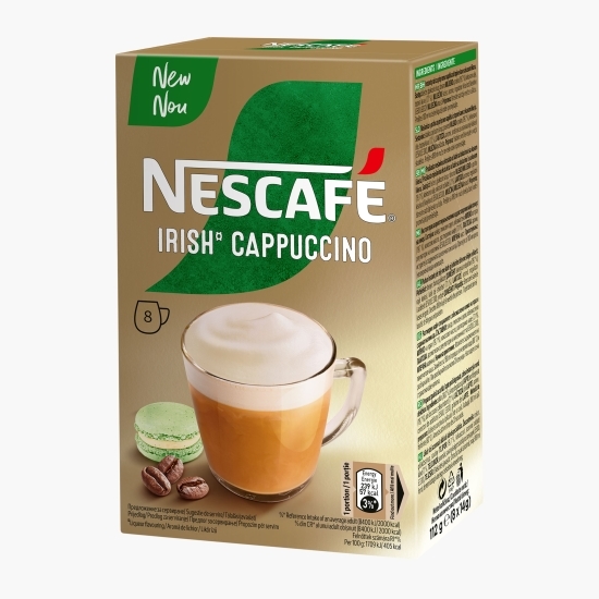 Cappuccino Irish plicuri 8x14g, mix de cafea instant 
