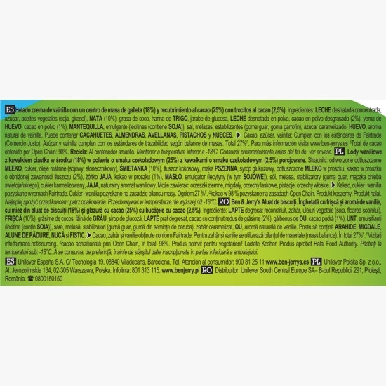 Înghețată Peaces Cookie Dough 10x16ml (150g)