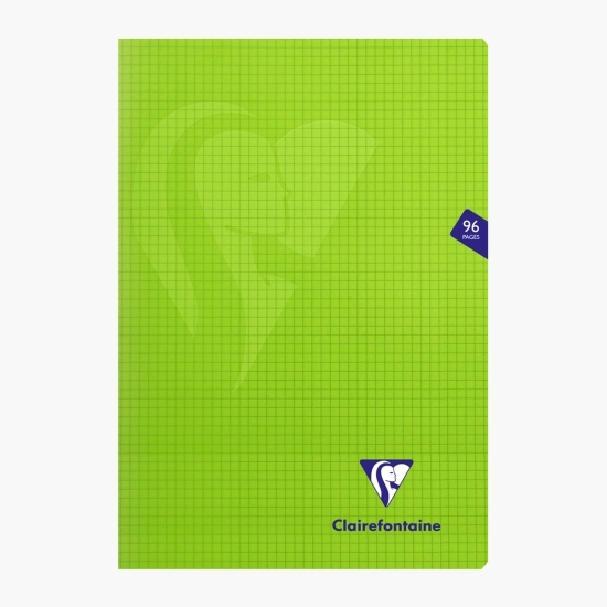 Caiet capsat de matematică A4, 48 file, 90 g/mp, verde, Clairefontaine Mymesys