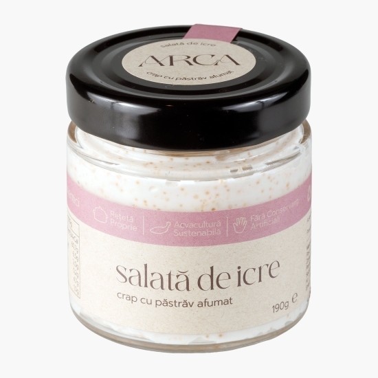 Salată de icre de crap cu păstrăv afumat 190g