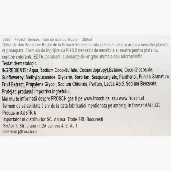 Gel de duș eco, hipoalergenic, cu rodie 300ml