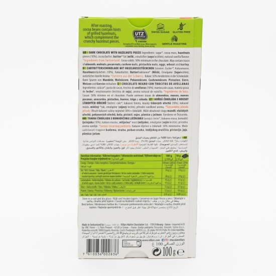 Ciocolată neagră cu alune 100g