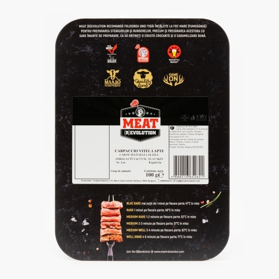 Carpaccio de vițel, maturat 14 zile 100g