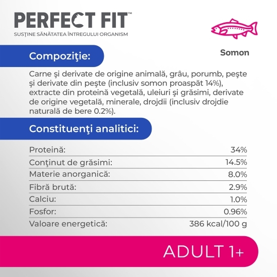 Hrană uscată pentru pisici, 750g, cu somon