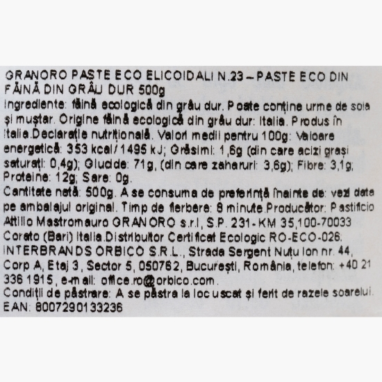 Paste Elicoidali eco N.23 500g