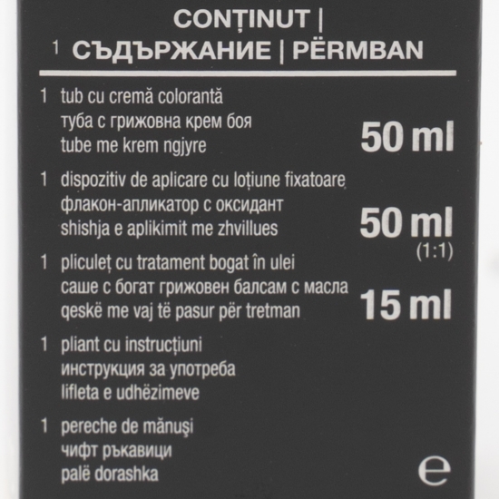 Vopsea de păr permanentă fără amoniac Oleo Intense, 1-10 negru intens, 115ml