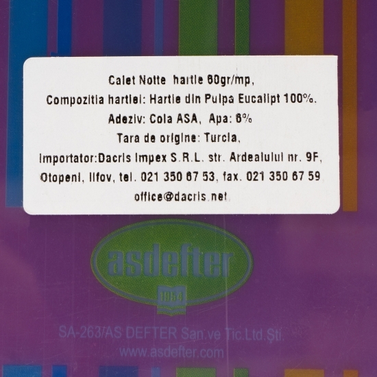 Caiet matematică, A6, cu spiră și index, 150 de file, 60 g/mp, diverse culori