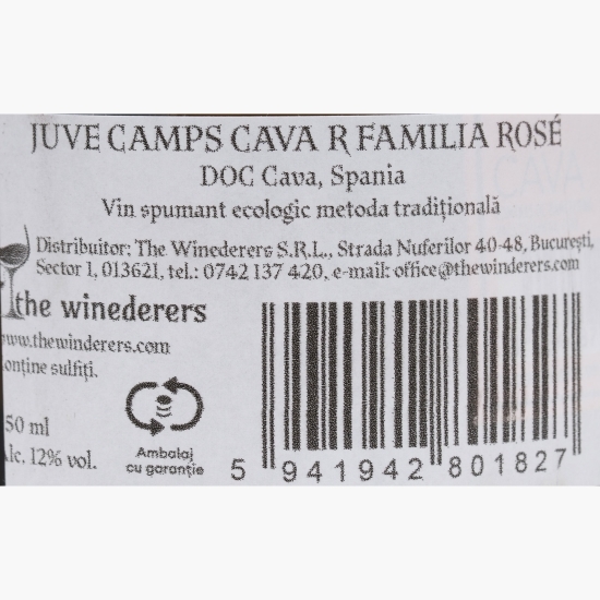 Spumant rose brut, Cava Reserva de la Familia, 12%, 0.75l