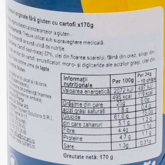 Chipsuri fără gluten Original 170g 