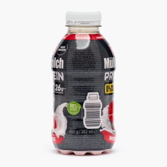 Băutură proteică din lapte cu gust de zmeură, cu îndulcitori, 400g