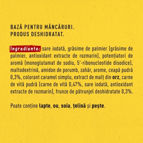 Bază de mâncare Cuburi cu gust de vită 60g
