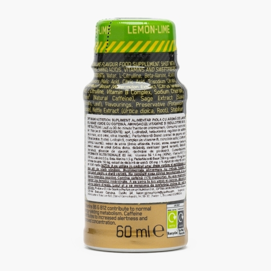 Pre Workout Shot Gold Standard, aromă lămâie și lămâie verde, 60ml
