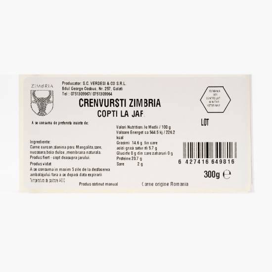 Crenvurști curcan copți la jar 300g