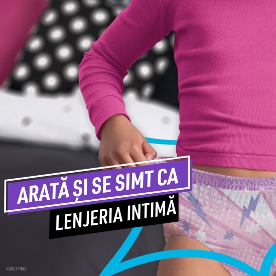 Scutece-chiloțel de noapte, pentru fetițe, Ninjamas, 8-12 ani, 27-43kg, 9 buc