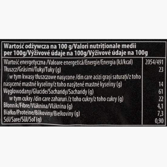 Biscuiți cu cereale integrale și ciocolată cu lapte 114g