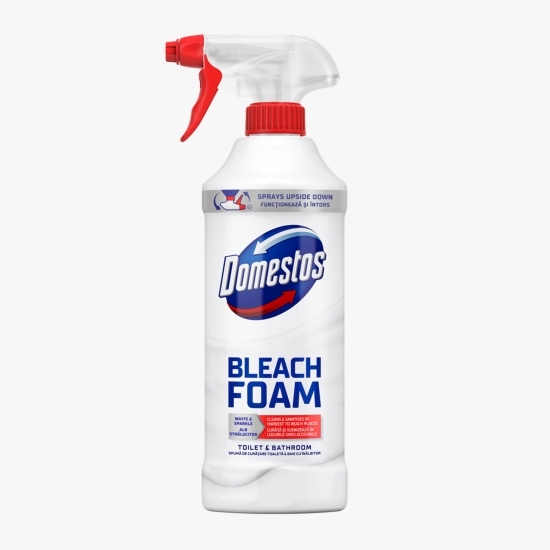 Spray spumă de curățare cu înălbitor pentru toaletă şi baie 435ml 