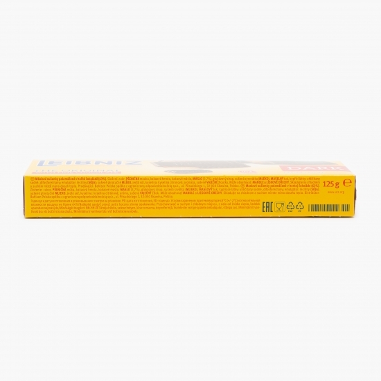 Biscuiți cu unt, cu glazură de ciocolată amăruie 125g