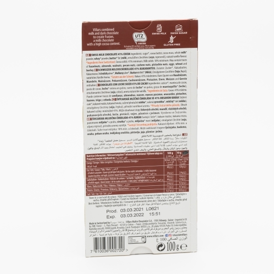 Ciocolată neagră cu lapte 100g