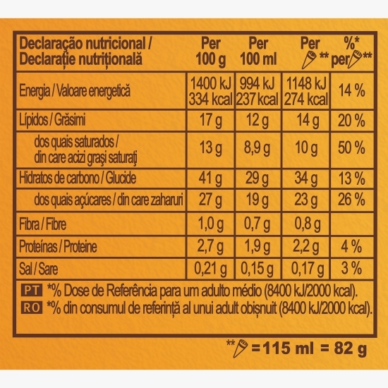 Înghețată Max mango și vanilie, 115ml (82g)