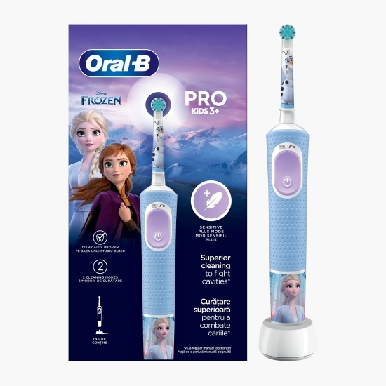 Periuță de dinți electrică pentru copii Pro Kids Frozen, albastru + 1 capăt + 4 autocolante, 3+ ani