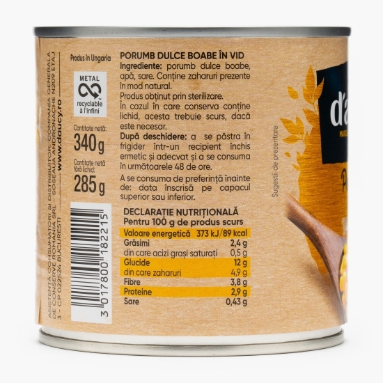 Porumb boabe Gold, fără zahăr adăugat 340g