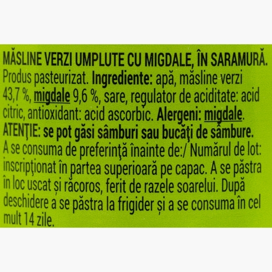 Măsline verzi umplute cu migdale 300g