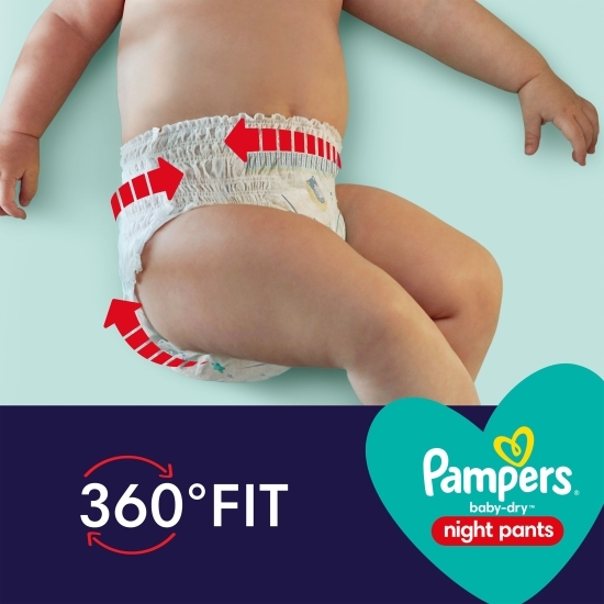 Scutece chiloțel Night Pants mărimea 5, 12-17kg, 22 buc