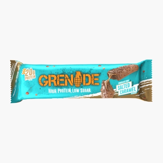 Baton proteic cu caramel sărat și fulgi de ciocolată Salted Caramel, 60g