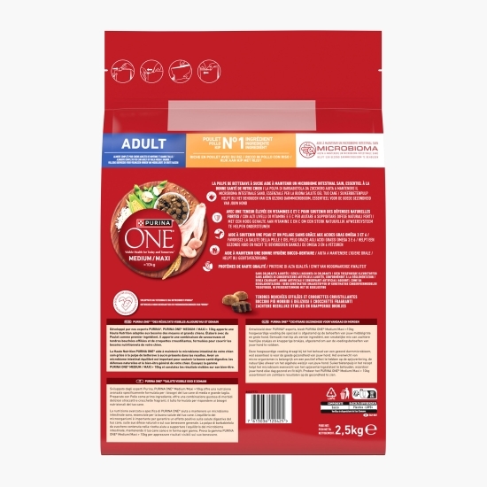 Hrană uscată pentru câini Adult, Medium/Maxi, 2.5kg, pui cu orez