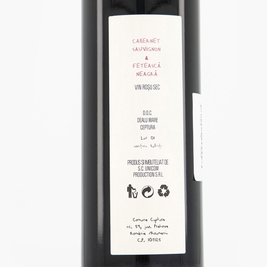 Vin roșu sec Cabernet Sauvignon & Fetească Neagră, 14%, 0.75l