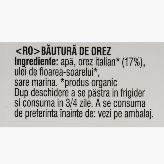 Băutură vegetală eco din orez (fără zahăr) 1l