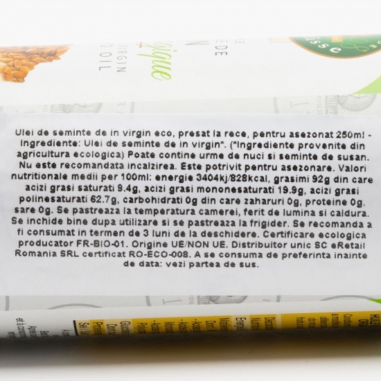 Ulei de semințe in virgin eco 0.25l