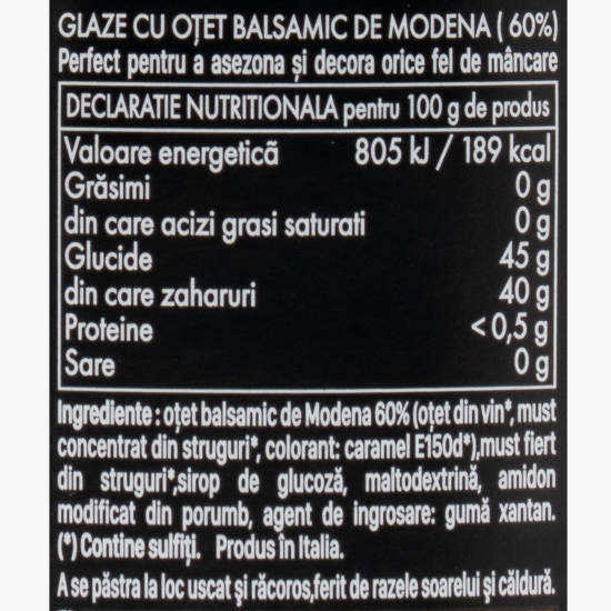 Glaze cu oțet balsamic de Modena 250g
