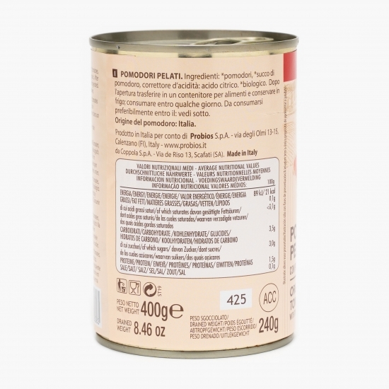 Roșii întregi decojite eco 400g