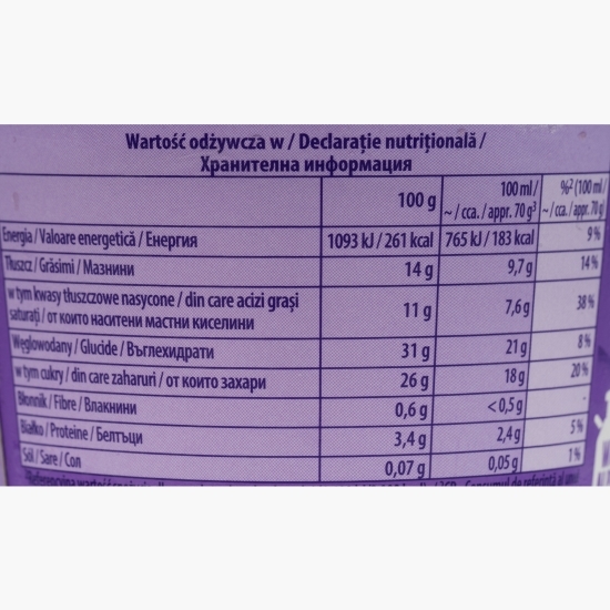 Înghețată de vanilie cu mousse de ciocolată 425ml (297g)