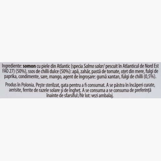 Somon file în sos de chili dulce 110g